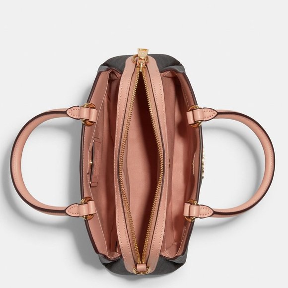 NEW Coach Katy Satchel in Signature Canvas & Shell Pink - Picture 2 of 9